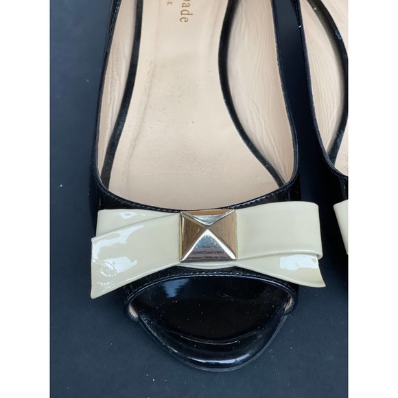 Kate Spade Tenor Paten Leather Wedges S-8 - Picture 5 of 6